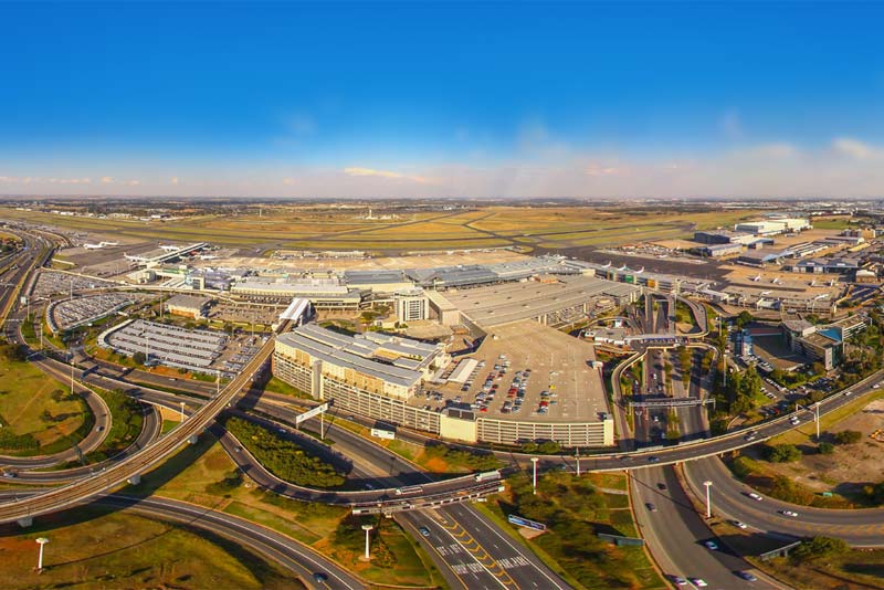or Tambo airport aerial