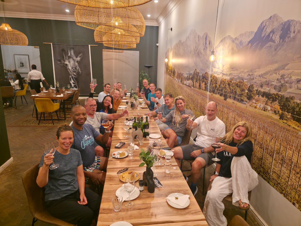 dinner at Diemersfontein 