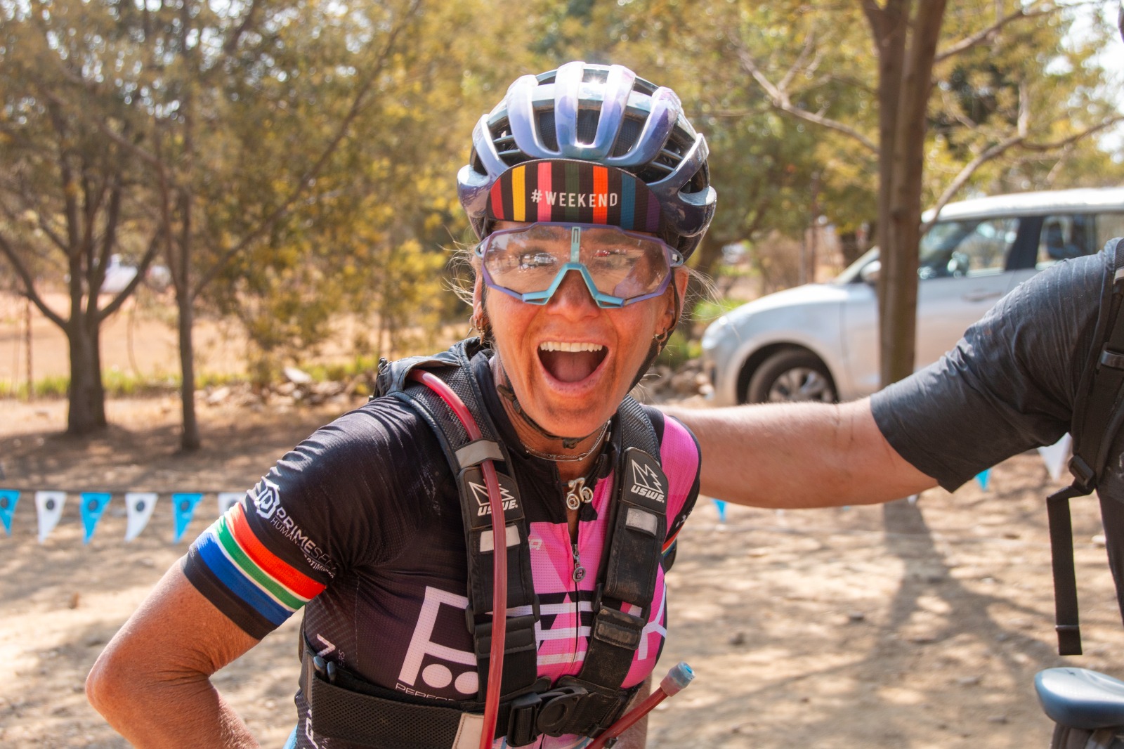 rider all smiles