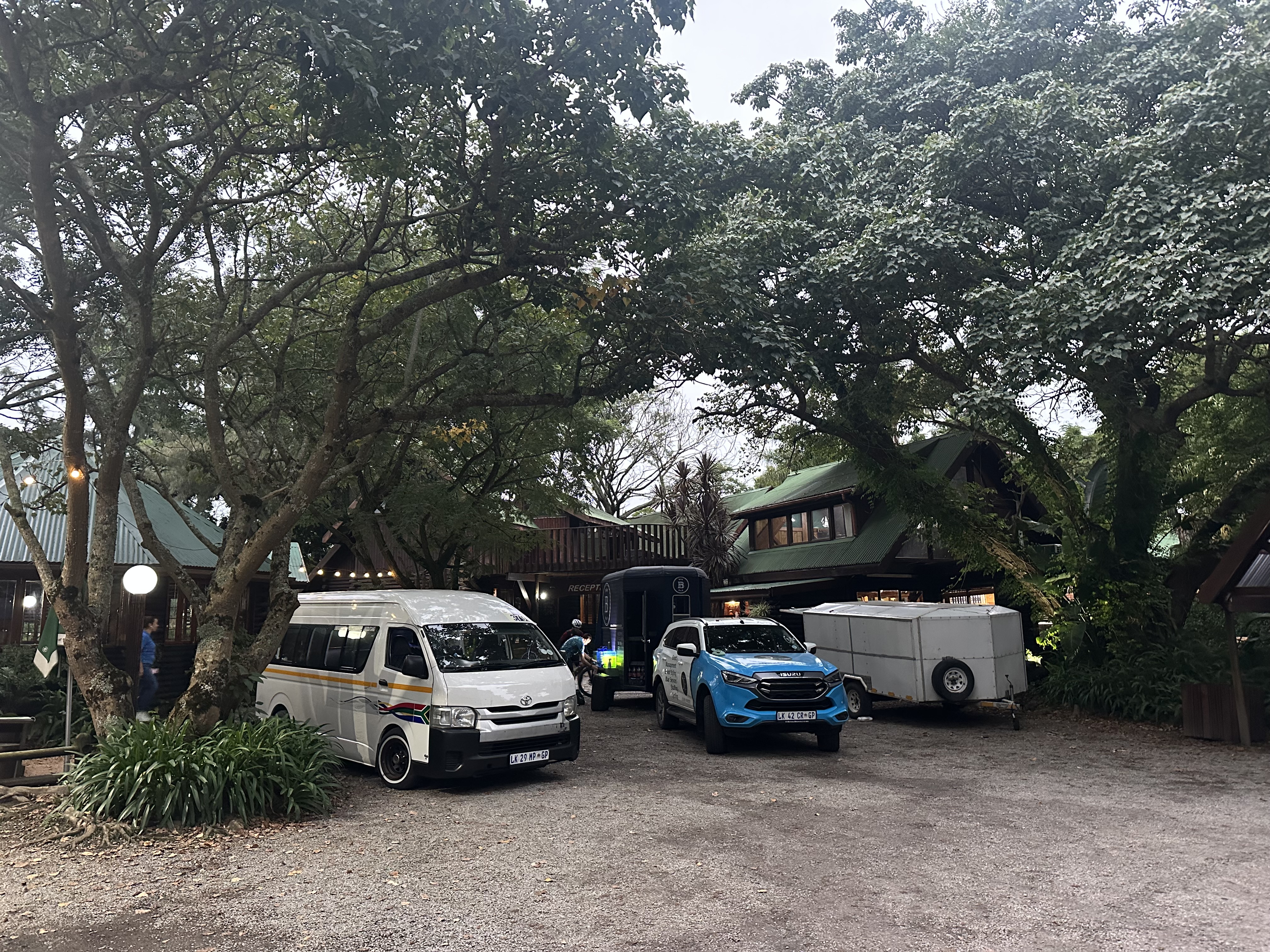 vehicles at stage end