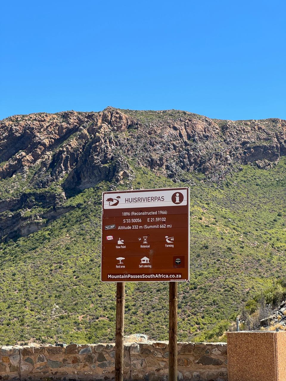 huisrivierpass sign