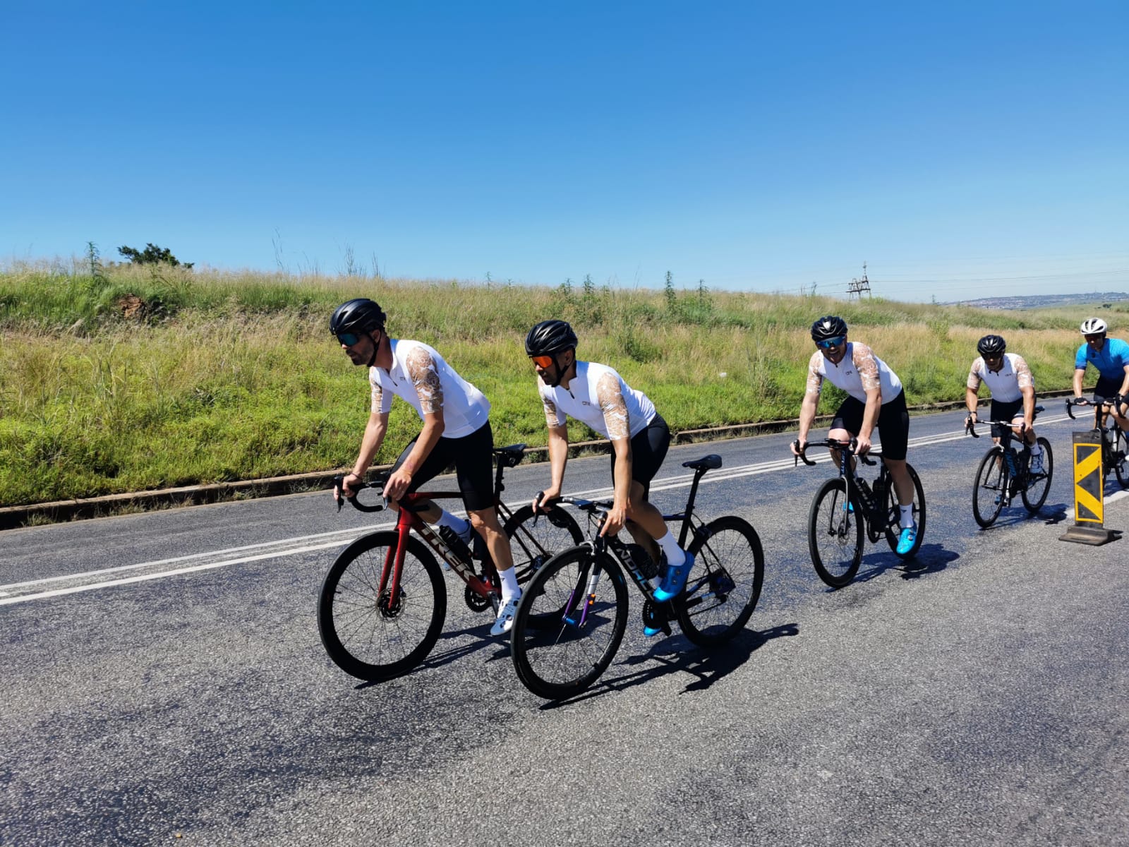 cyclists steady pace